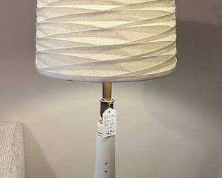 Mid Century Ceramic and Brass Table Lamp