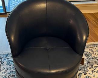 Navy Leather Chair