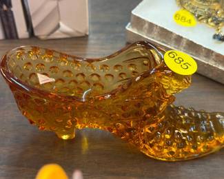 GLASS SHOE AMBER