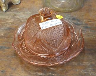 DEPRESSION GLASS BUTTER DISH