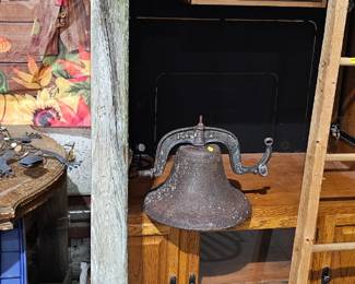 CAST IRON BELL AND STAND