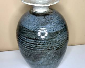 Large Stoneware Vase - Almost 18" Tall - S. Burrow ‘91