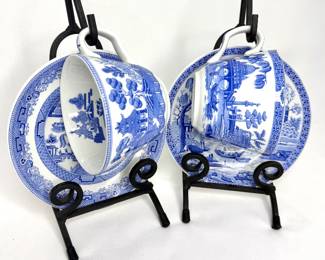 Set of 2 Spode Blue Room Collections - “Willow” and “Rome”