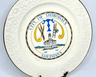 Seal of Thibodaux Louisiana Woman’s Club Anniversary Plate