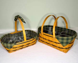2 Large Longaberger Baskets with Handles
