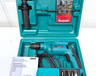 Makita Hammer Drill with Industrial Quad-Driver Set