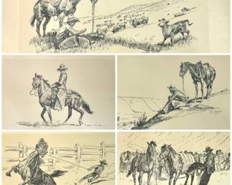 Lot of 5 Will Turner Framed Prints