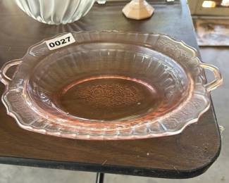 PINK DEPRESSION GLASS DISH
