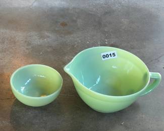FIRE-KING JADEITE BATTER BOWL & SMALL BOWL