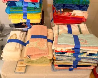 Vintage bath towels