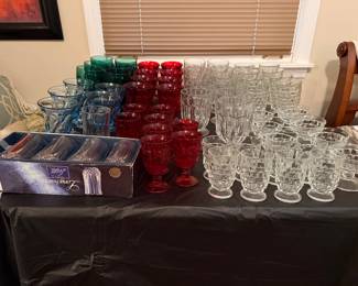 Indiana Glassware water goblets 