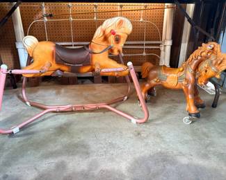 Children’s vintage wonder horse riding toys