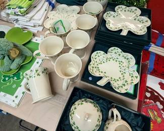 Vintage Shannon Shamrock dishware