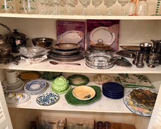 Silver plate serving pieces