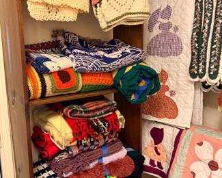Vintage crocheted blankets