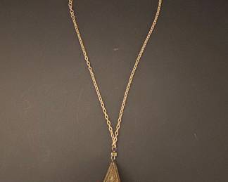 Vintage Bohemian Style Filigree Pendant Necklace