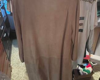 Vintage Suede Trench Coat