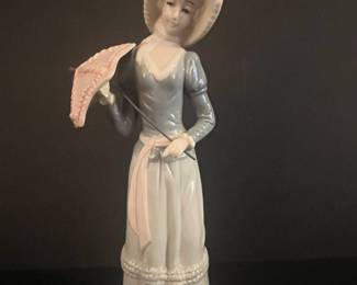 Napco Lady with Parasol Figurine
