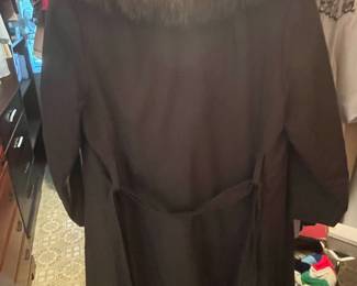 Main Street Vintage Fur-Trimmed Rain Coat