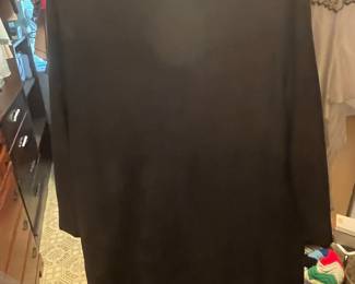 Vintage Black Wool and Fur Trimmed Coat