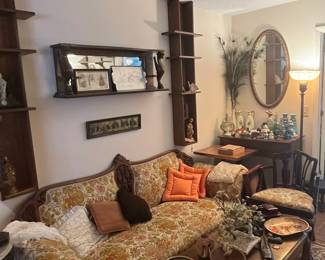 Victorian Revival Carved Wood Sofa