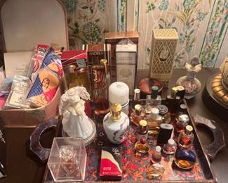 Vintage Perfume Collection and Vanity Tray