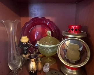 Assorted Vintage Decorative Glass and Metal Collection