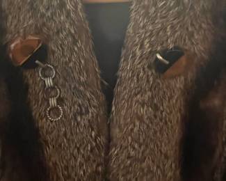 Vintage Striped Fur Bolero Jacket