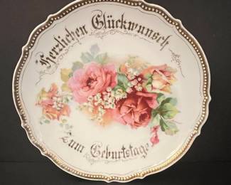 Porzellanfabrik Koenigszelt Silesia Birthday Plate
