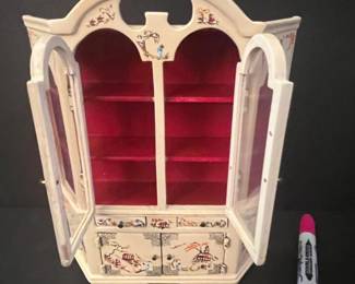 Vintage Chinoiserie Miniature Curio Cabinet