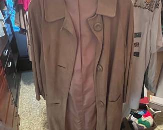 Vintage Suede Trench Coat