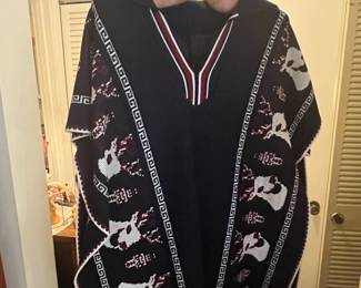 Vintage Peruvian Alpaca Wool Poncho