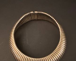 Vintage Sterling Silver Tubogas Collar Necklace