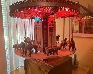 Vintage Folk Art Carousel Model