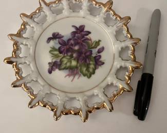 Napco Porcelain Violet Plate