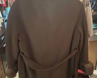 Levine & Smith Vintage Wool Coat with Fur Cuffs