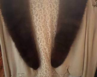 Vintage The Aristocrat by Jay Gee Novelty Co. Cashmere and Fur Cardigan