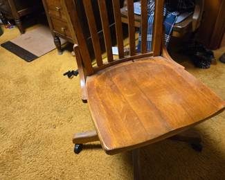 Wooden desk chair