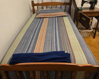 Single wooden bed