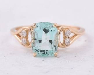 2pt32 CT Natural Zambian Emerald and Diamond 14K Gold Ring HRD Certified