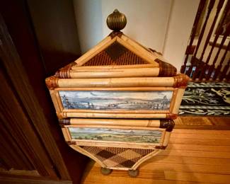 Mackenzie-Childs vintage rattan box