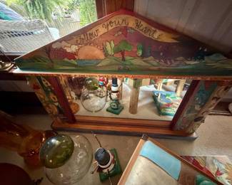 Huge collection of Sticks original handmade art and furniture; mirrors, bench, tables, wall art, trays, bowls, boxes, lazy Susans, and more!