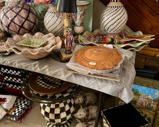 Mackenzie-Childs lamps and decor in many patterns
