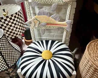 Mackenzie-Childs fish chair in like-new condition
