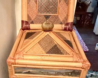 Mackenzie Childs “vivaldi’s Laundry Hamper and frame