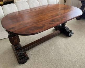 89 Vintage Drop Leaf Console Table Expanded