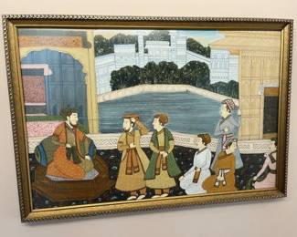 89 Mughal HandPainted Court Scene