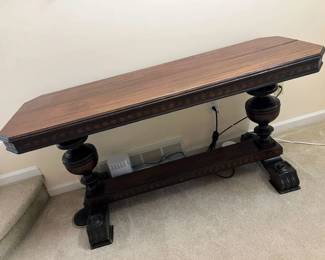 89 Keil Furniture Jacobean Butterfly Leaf Library Table