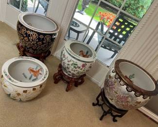 89 Chinese Porcelain Fishbowl Planters