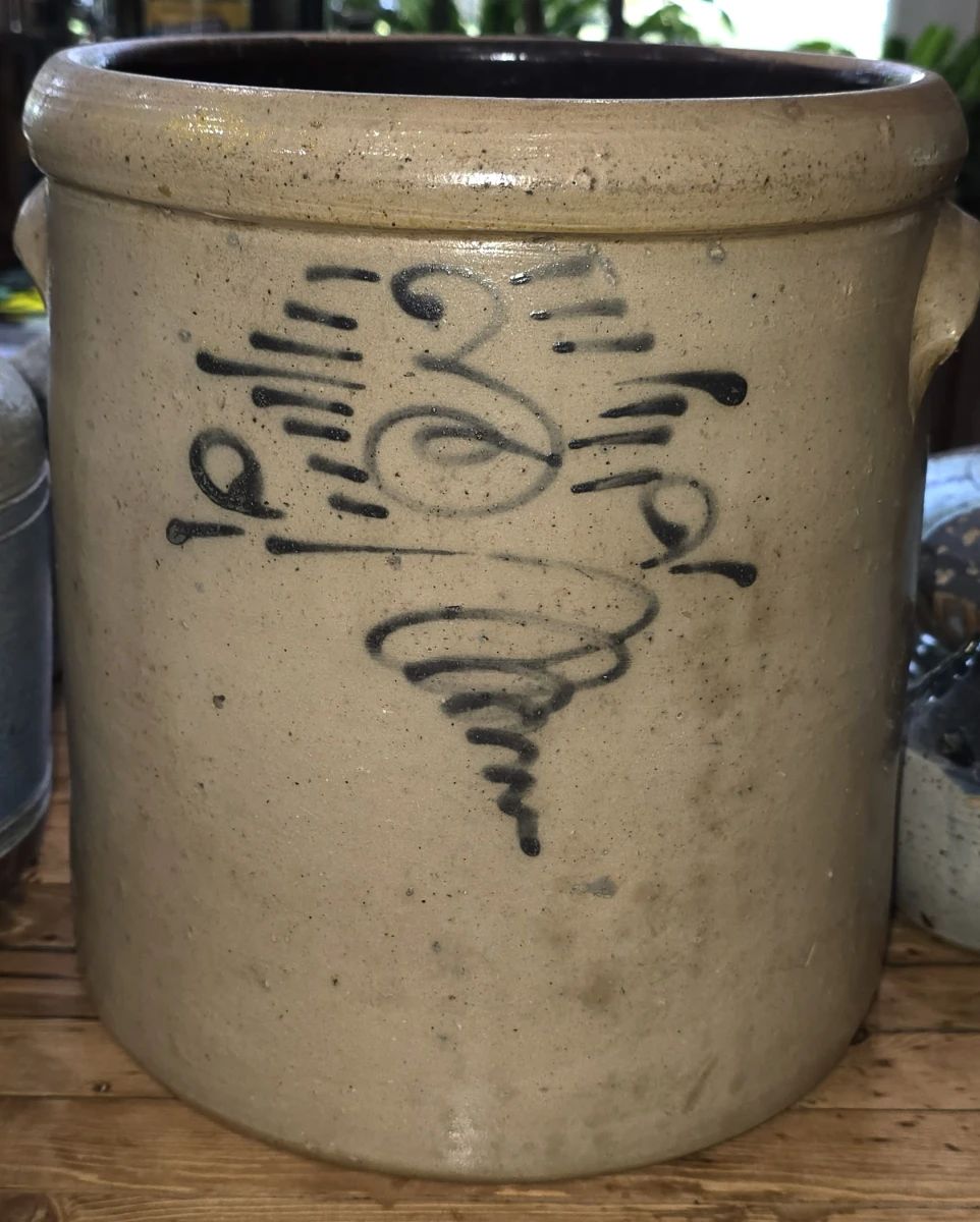 RARE RED WING 3 GALLON HAND DECORATED STONEWARE CROCK